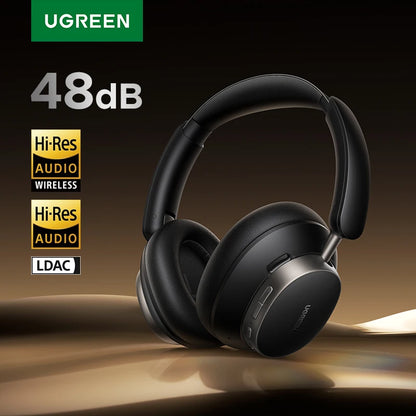 UGREEN Studio Pro 48dB ANC Wireless Headphones Over Ear Bluetooth Earphones Active Noise Cancellation Hi-Res LDAC 120h Playtime Setup Lord