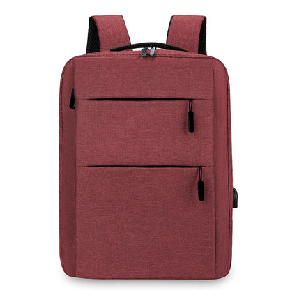 Multi Layer Zippered Laptop Bag, 13 Inches, 14 Inches, 15 Inches, Computer Backpack, Business Backpack, MEN'S AND WOMEN'S TRAVEL Red Magic