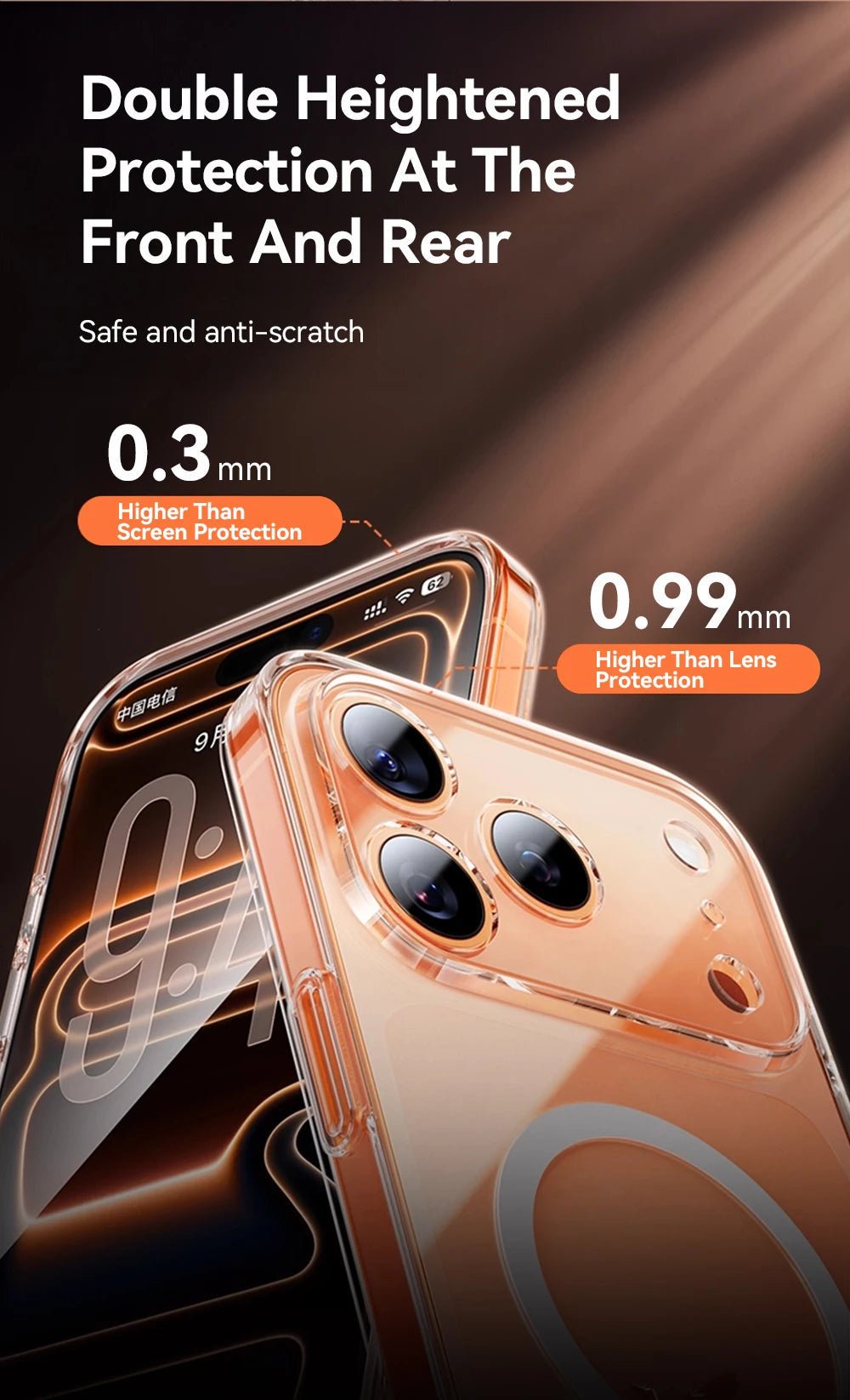 Joyroom Magnetic Case For iPhone 17 16 Pro Max Case Anti Yellow Transparent Cover For iPhone 17 Pro Wireless Charger Thin Cover Red Magic