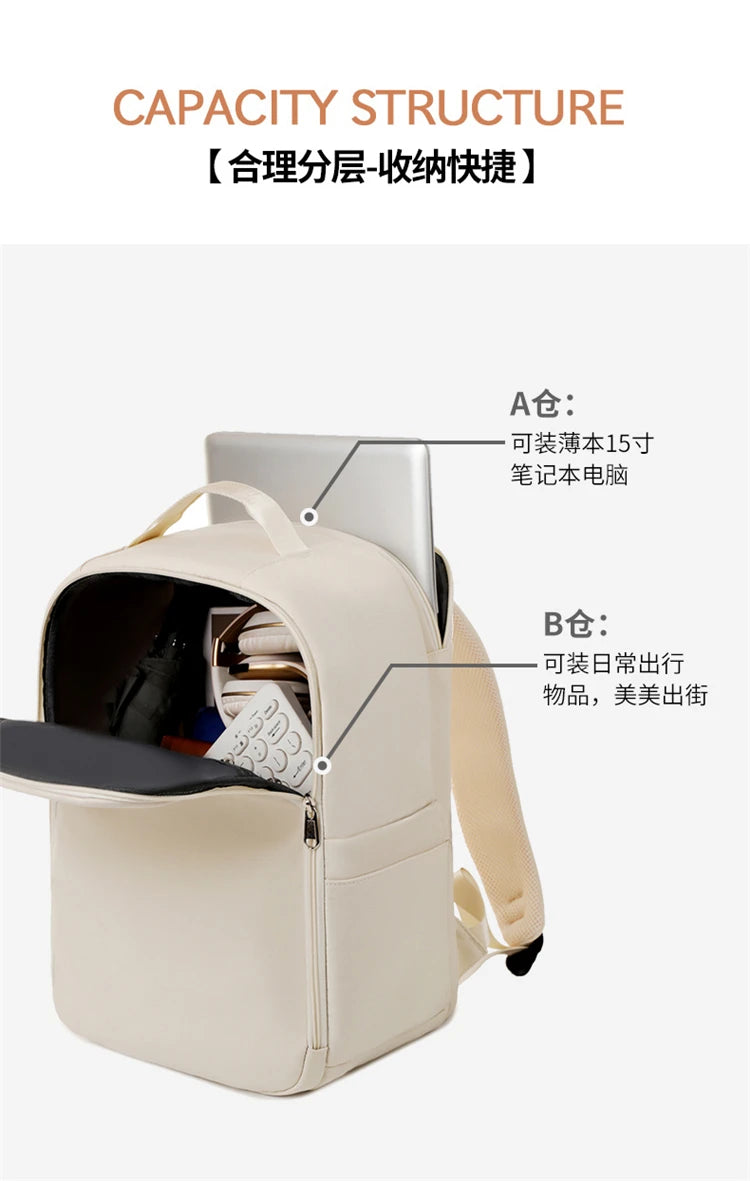 New Casual Backpack, Short-Distance Travel Backpack, Fashionable and Versatile Multi-Compartment Laptop Bag Red Magic