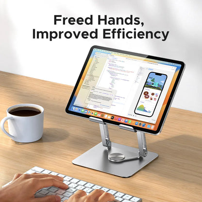 UGREEN Tablet Phone Stand 360°Rotatable Aluminum iPad Stand For iPad Pro iPhone Xiaomi Tablet Support Laptop Stand Tablet Holder Setup Lord