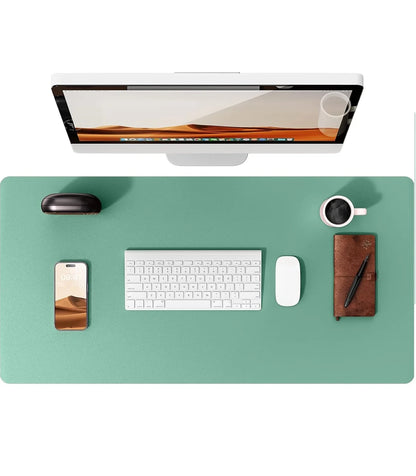 Large Mouse Pad,Office Desk Mat, Leather Desk Pad Protector, Non-Slip PU Leather Desk Blotter, Laptop Desk Pad Red Magic