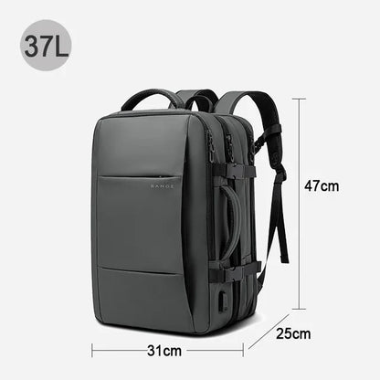 BANGE Travel Backpack Men Business Backpack School Expandable USB Bag Large Capacity 17.3 Laptop Waterproof Fashion Backpack Red Magic