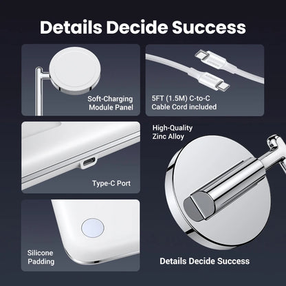 UGREEN MFi for Magsafe 25W Wireless Charger Stand 15W 3-in-1 Charging Station For iPhone 15 16 Pro Max For Apple Watch AirPods Setup Lord