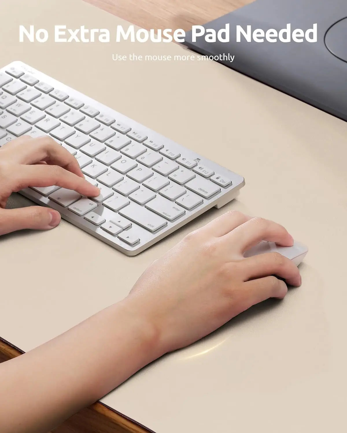 Large Mouse Pad,Office Desk Mat, Leather Desk Pad Protector, Non-Slip PU Leather Desk Blotter, Laptop Desk Pad Red Magic