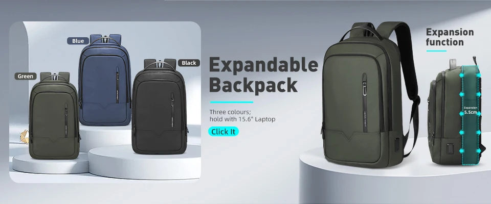 HK Slim Backpack For Men 15.6 Inch Laptop Bags Waterproof Minimalist Business Backpack With USB Charging Casual Travel Work Bag Red Magic