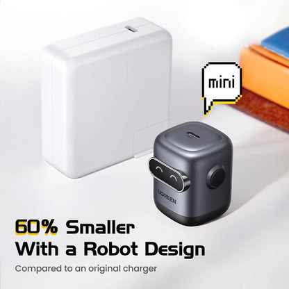 【US Plug】UGREEN 30W GaN Charger 2nd Gen Robot QC4.0 3.0 PPS PD3.0 Fast Charger For iPhone 17 16 15 Pro Max Samsung Xiaomi iPad Setup Lord