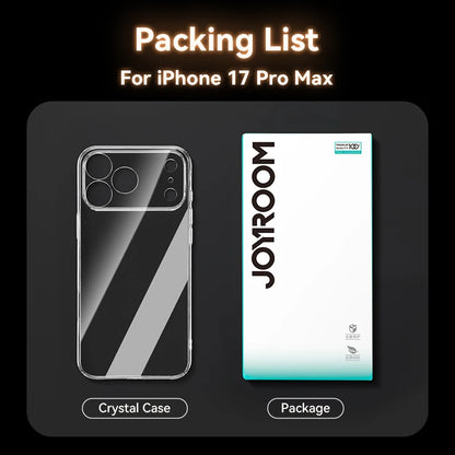 Joyroom For iPhone 17 16 15 Pro Max Case Lens Protection Anti-Yellow Case For iPhone 17 16 Pro Max Transparent Shockproof Cover Red Magic