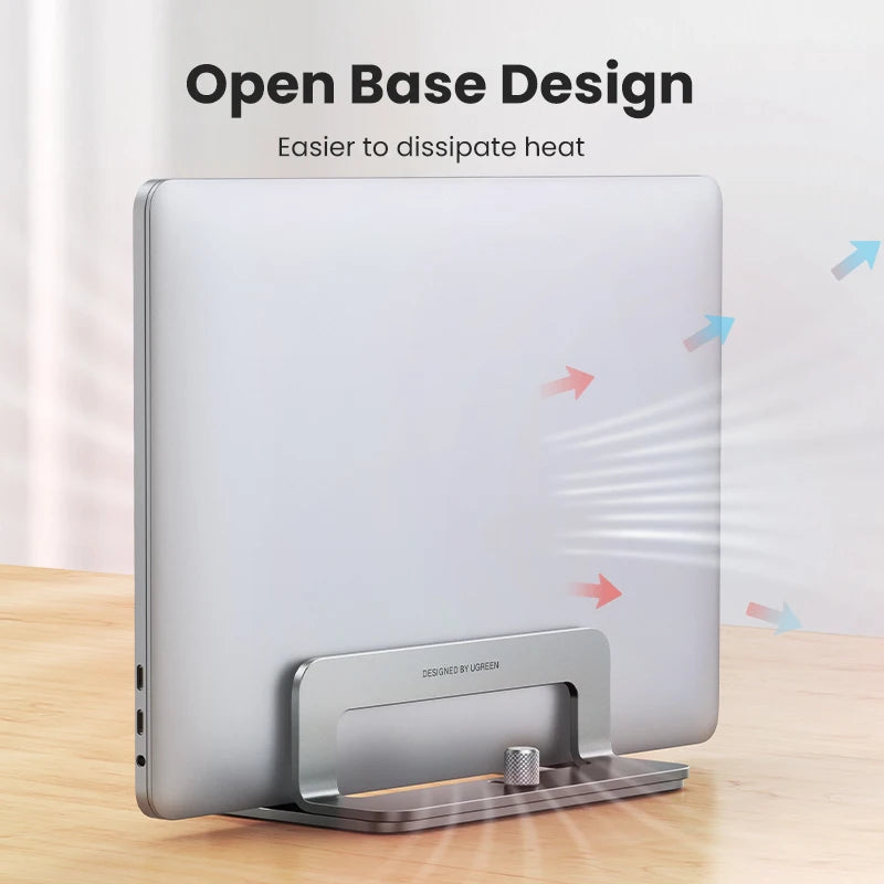 UGREEN Vertical Laptop Stand Holder For MacBook Air Pro Aluminum Foldable Notebook Stand Laptop Support MacBook Pro Tablet Stand Red Magic