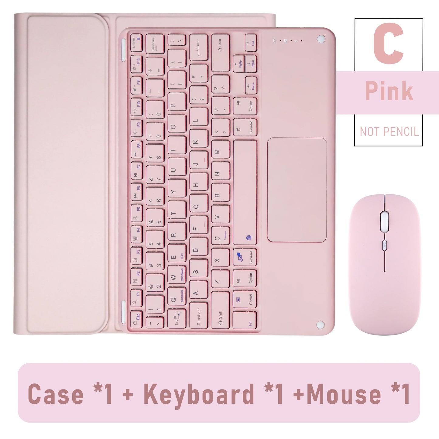 Keyboard Wireless Mouse Magic For iPad Pro 13 11 Case M4 M2 2025 M3 Air 13 11 5 4 10.2 9 8 7 Generation Case Bluetooth Keyboard Red Magic