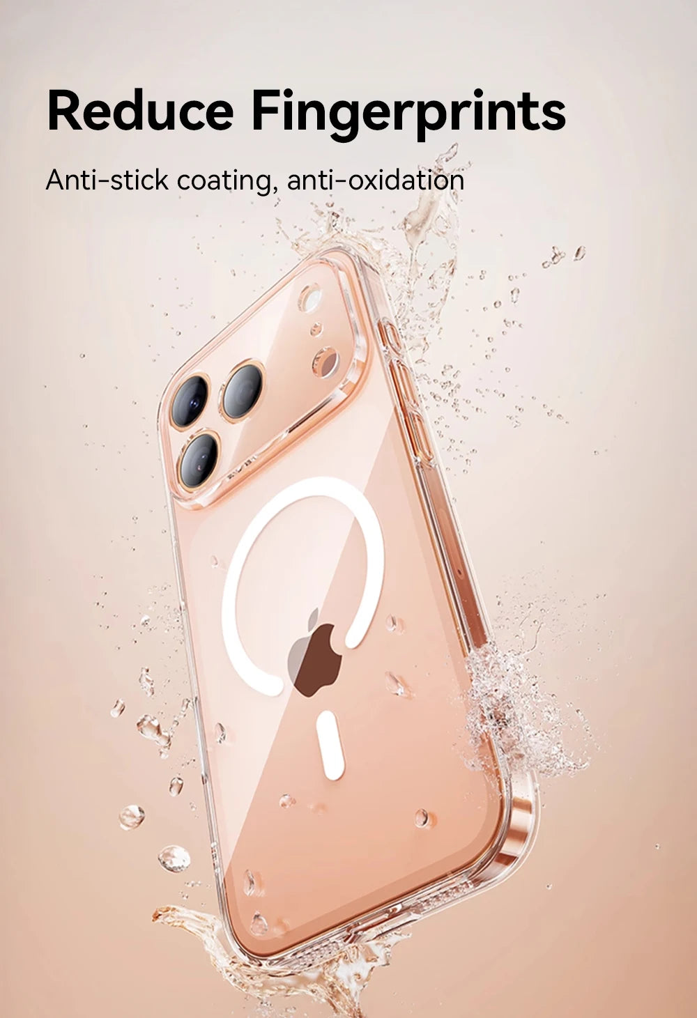 Joyroom Magnetic Case For iPhone 17 Pro Max Case Anti Yellow Transparent Cover For iPhone 17 Pro Max Wireless Charger Thin Cover Red Magic