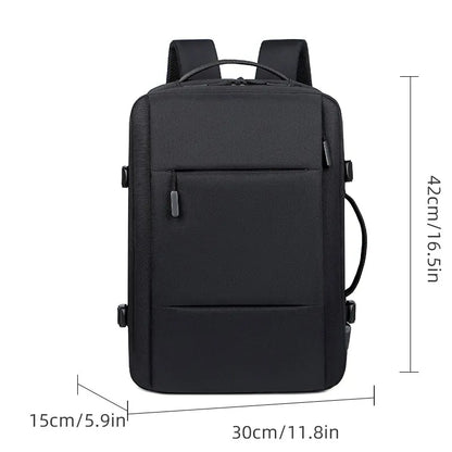 Travel Backpack Men Business Backpack School Expandable USB Bag Large Capacity Laptop Waterproof Fashion Backpack Red Magic