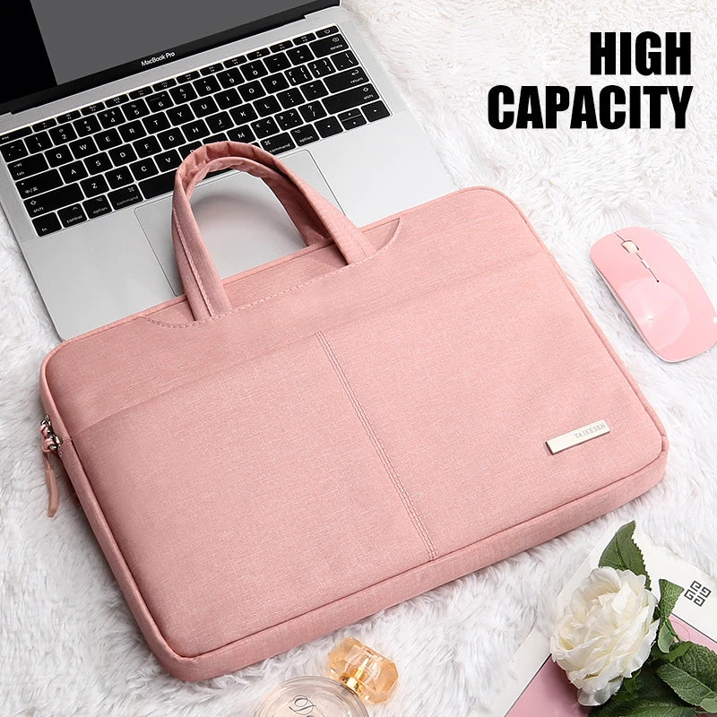 Laptop Bag 13.3 15.6 14 inch Waterproof Notebook Sleeve For Macbook Case M1 M2 Air Pro 13 15 Huawei Shoulder Handbag Briefcase Red Magic