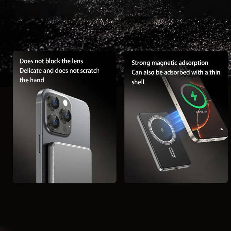 Xiaomi 500000mAh Magnetic Power Bank Portable Wireless PD22.5W Fast Charging External Battery for Magsafe For iPhone Samsung Red Magic