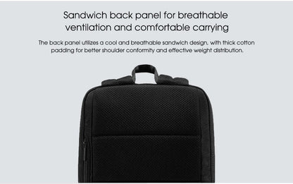 Xiaomi Classic Business Backpack 2 Fashion Laptop Bag for Men and Women Travel Large Capacity Backpack Red Magic