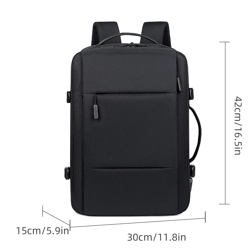 Travel Backpack Men Business Backpack School Expandable USB Bag Large Capacity Laptop Waterproof Fashion Backpack Red Magic