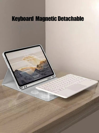 Keyboard Wireless Mouse Magic For iPad Pro 13 11 Case M4 M2 2025 M3 Air 13 11 5 4 10.2 9 8 7 Generation Case Bluetooth Keyboard Red Magic