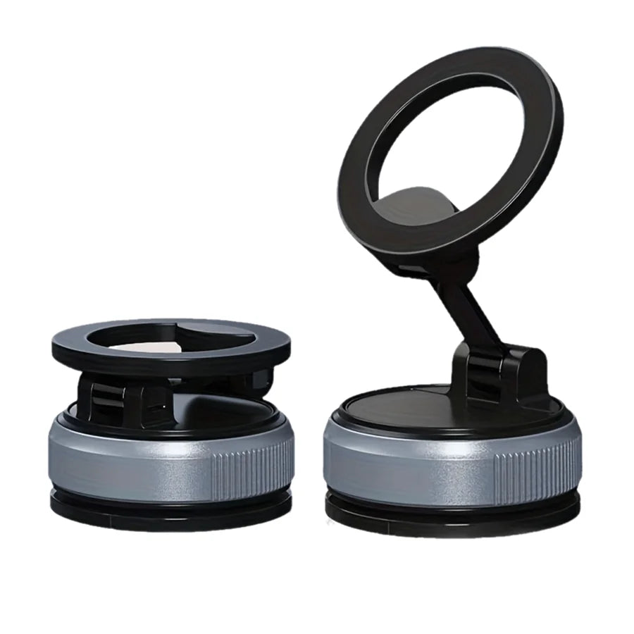 Upgraded Aluminum Alloy Vacuum Magnetic Car Phone Holder with 360° Rotation & Foldable Design Strong Magnetic Absorption Setup Lord