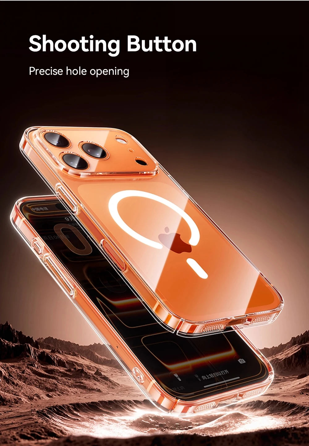 Joyroom Magnetic Case For iPhone 17 16 Pro Max Case Anti Yellow Transparent Cover For iPhone 17 Pro Wireless Charger Thin Cover Red Magic