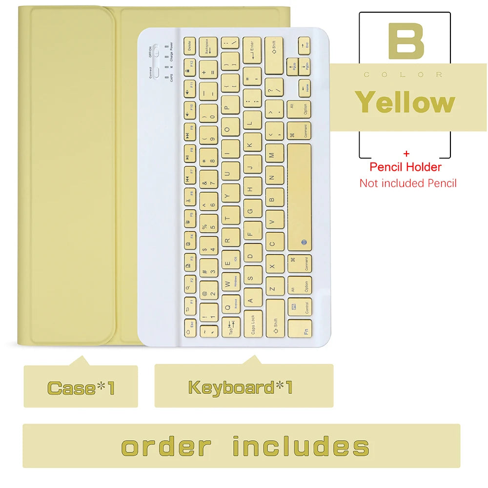 Keyboard Wireless Mouse Magic For iPad Pro 13 11 Case M4 M2 2025 M3 Air 13 11 5 4 10.2 9 8 7 Generation Case Bluetooth Keyboard Red Magic