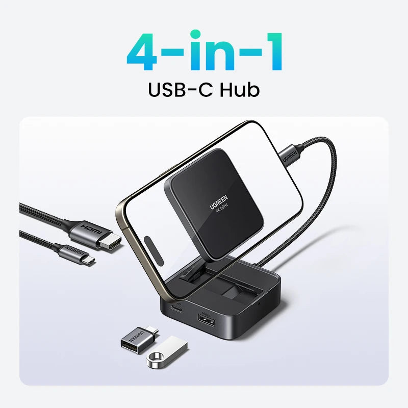 UGREEN Foldable USB C HUB 4K60Hz HDMI PD100W USB3.0 Docking Station for Phone Tablet Laptop Macbook Pro Air Android USB Splitter Setup Lord