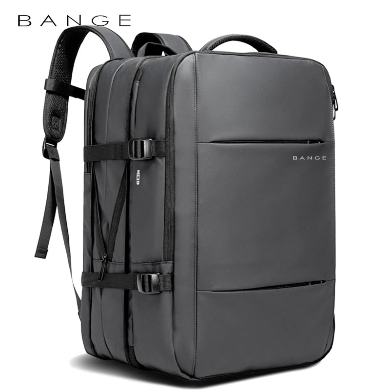 BANGE Aesthetic Men Business Backpack School Expandable USB Bag, Large Capacity 17.3 Laptop Waterproof Fashion Travel Backpack Red Magic