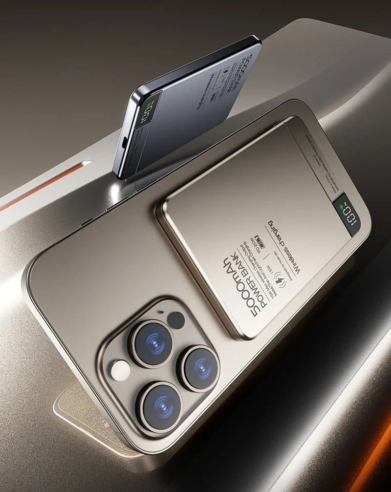 10000mAh Power Bank Magnetic Qi Wireless Charger PD20W Super Fast Charging Powerbank For Magsafe iPhone Samsung Huawei Xiaomi Red Magic