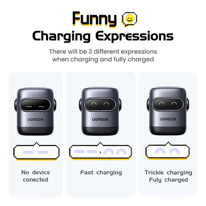 【US Plug】UGREEN 30W GaN Charger 2nd Gen Robot QC4.0 3.0 PPS PD3.0 Fast Charger For iPhone 17 16 15 Pro Max Samsung Xiaomi iPad Setup Lord