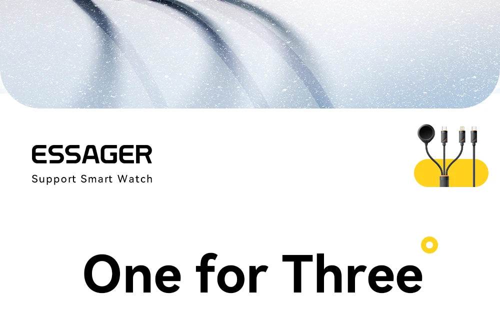 Essager 3 in 1 100W Multi USB C Charging Cable for Apple iWatch iPhone 16/15/14/13 Pro With Type C Lightning Fast Charging Cable Red Magic