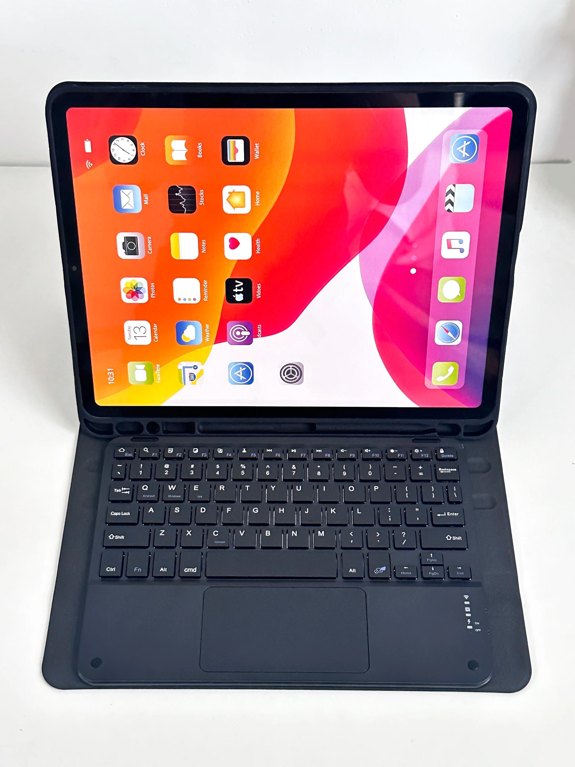 Keyboard Wireless Mouse Magic For iPad Pro 13 11 Case M4 M2 2025 M3 Air 13 11 5 4 10.2 9 8 7 Generation Case Bluetooth Keyboard Red Magic