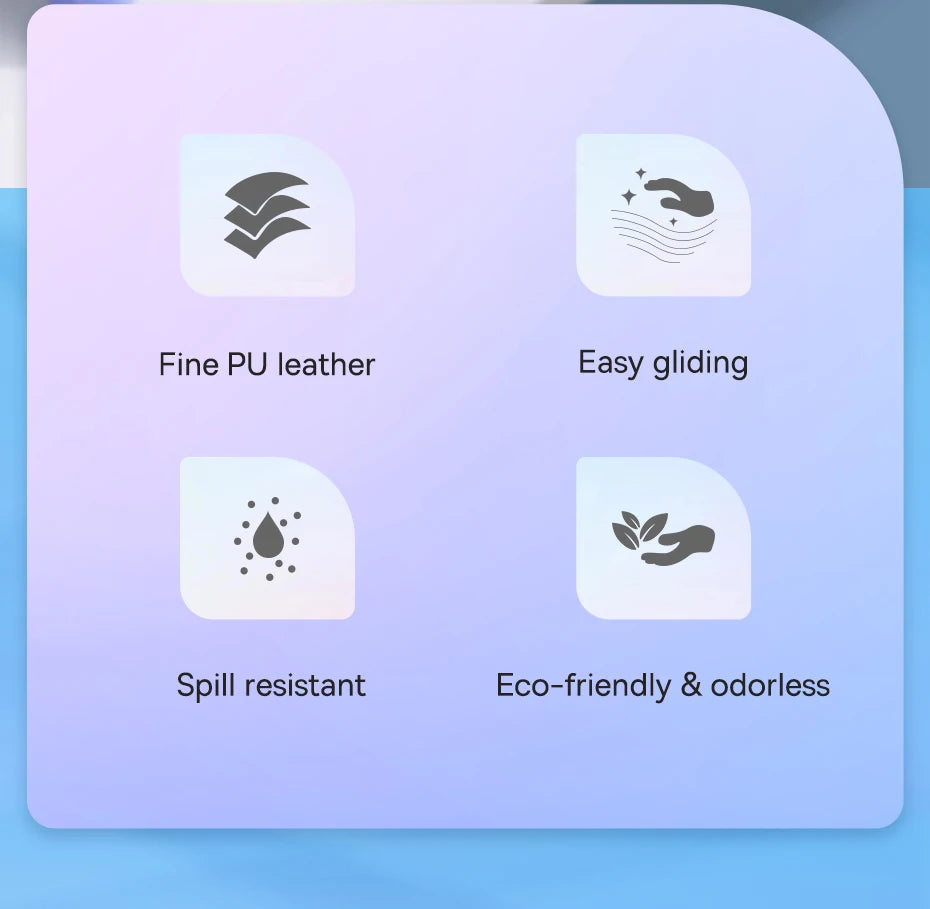 Baseus Simple Color PU Leather Mouse Mat Anti-slip Waterproof 26*21cm Mouse Pad School Supplies Office Accessories Desk Set Red Magic