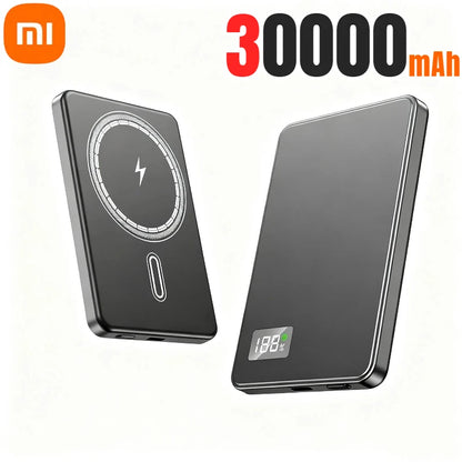 Xiaomi 500000mAh Magnetic Power Bank Portable Wireless PD22.5W Fast Charging External Battery for Magsafe For iPhone Samsung Red Magic