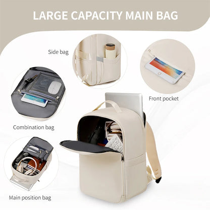 New Casual Backpack, Short-Distance Travel Backpack, Fashionable and Versatile Multi-Compartment Laptop Bag Red Magic