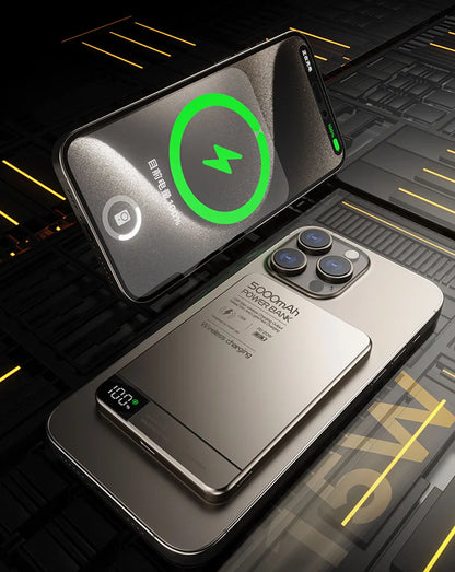 10000mAh Power Bank Magnetic Qi Wireless Charger PD20W Super Fast Charging Powerbank For Magsafe iPhone Samsung Huawei Xiaomi Red Magic