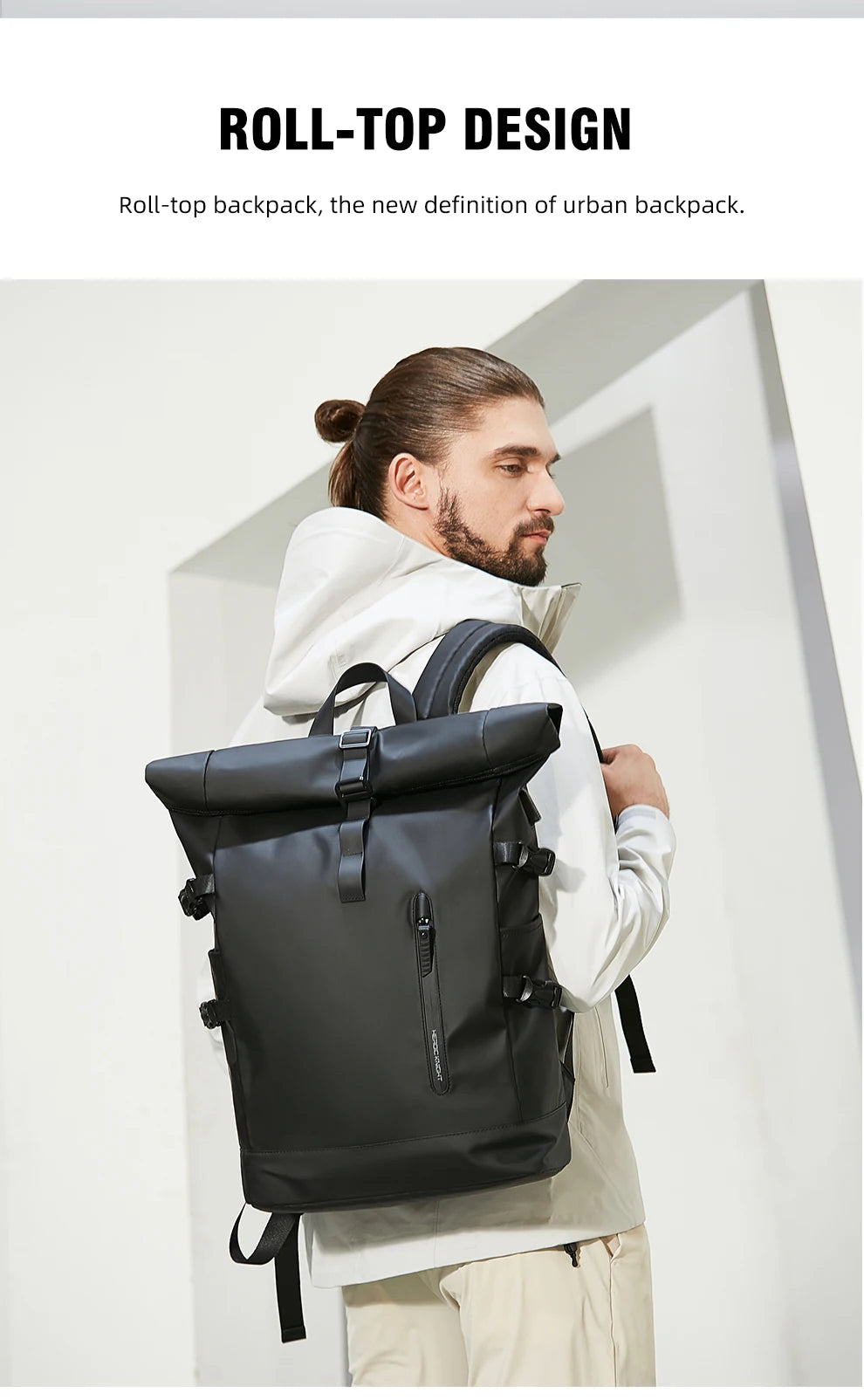 HK Expandable Travel Backpack Men Large Capacity Waterproof 15.6” Laptop Bag Hiking Rucksack Cycling Daypack Bag with USB Port Red Magic