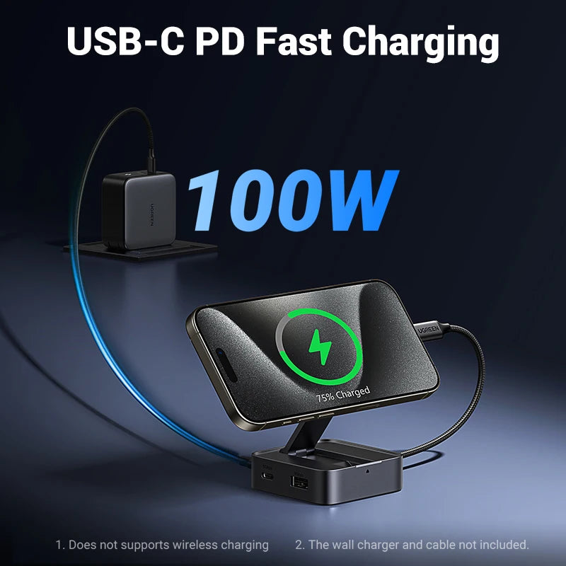 UGREEN Foldable USB C HUB 4K60Hz HDMI PD100W USB3.0 Docking Station for Phone Tablet Laptop Macbook Pro Air Android USB Splitter Setup Lord
