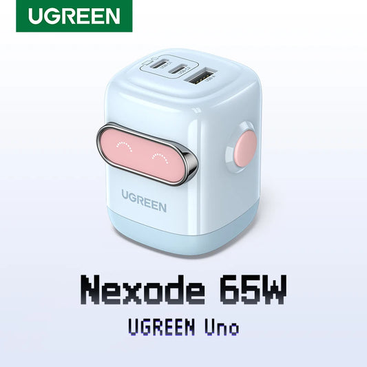 【US Plug】UGREEN 65W 30W GaN Charger Robot Design PD3.0 QC4.0 3.0 PPS Fast Charger for iPhone 17 16 15 Pro Macbook Laptops Tabl Setup Lord