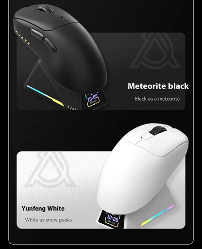 Ajazz Aj179 APEX 8k Wireless Mouse PAW3950 Sensor Three Mode Charging Base Gaming Mouse Lightweight Ergonomics 400mAh Pc Gamer Red Magic