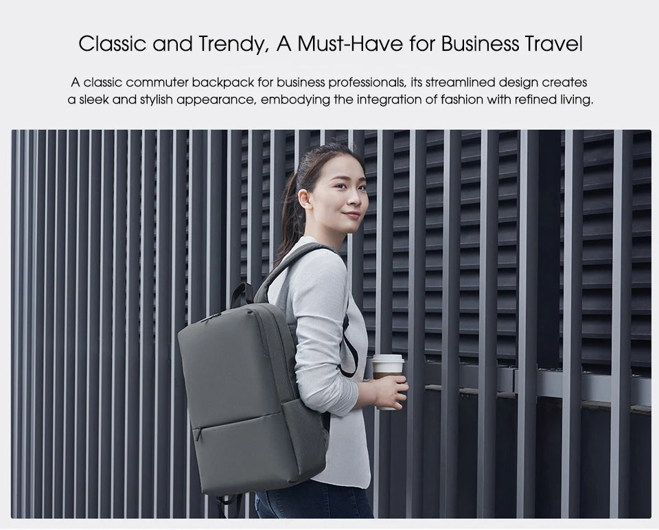 Xiaomi Classic Business Backpack 2 Fashion Laptop Bag for Men and Women Travel Large Capacity Backpack Red Magic