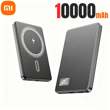 Xiaomi 500000mAh Magnetic Power Bank Portable Wireless PD22.5W Fast Charging External Battery for Magsafe For iPhone Samsung Red Magic