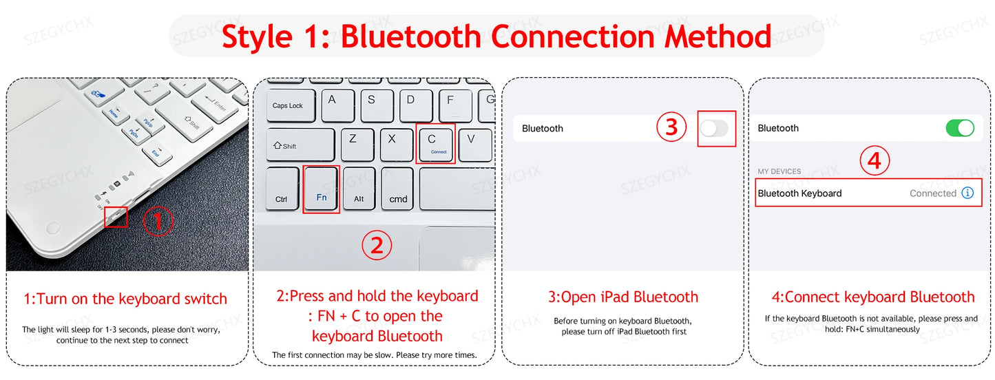 Keyboard Wireless Mouse Magic For iPad Pro 13 11 Case M4 M2 2025 M3 Air 13 11 5 4 10.2 9 8 7 Generation Case Bluetooth Keyboard Red Magic