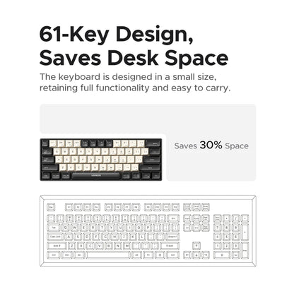 UGREEN Mechanical Keyboard 61 PBT Keycaps Wired Keyboard Russian/EN for Desktop Laptop Windows Mac OS Gaming Setup Lord