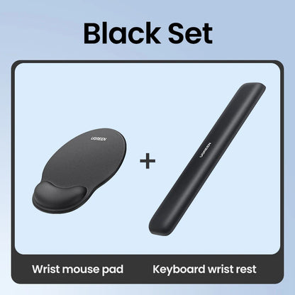 UGREEN Mouse Pad Wrist Support Ergonomic Mousepad Non-Slip Memory Foam for Office Home Computer PC Desk Fabric Mousepad Setup Lord