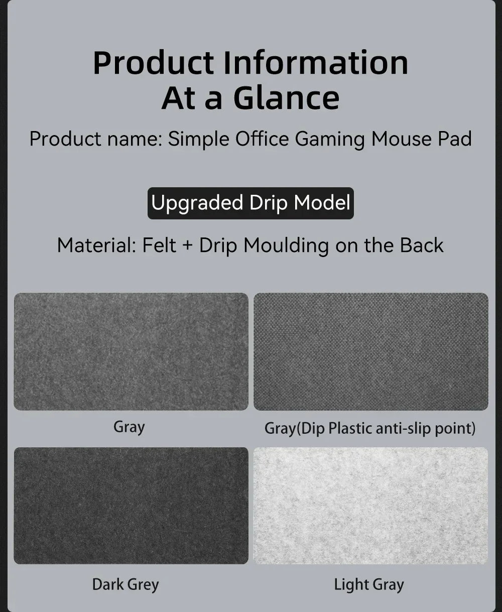 Large Size Wool Felt Mouse Pad Office Computer Desk Protector Mat Table Laptop Cushion Non-slip Gaming Accessories Keyboard Mat Red Magic