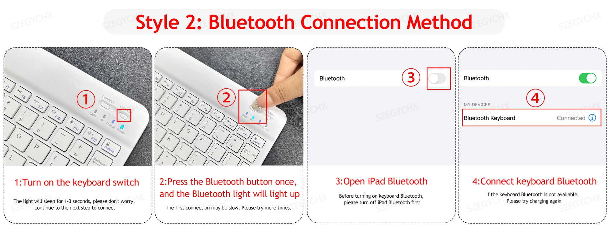 Keyboard Wireless Mouse Magic For iPad Pro 13 11 Case M4 M2 2025 M3 Air 13 11 5 4 10.2 9 8 7 Generation Case Bluetooth Keyboard Red Magic