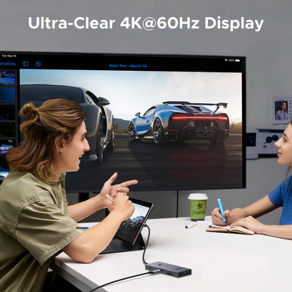 UGREEN USB-C HUB 9-in-1 4K60Hz HDMI PD100W RJ45 SD/TF USB3.2 Gen2 10Gbps for Laptop Accessories Dell MacBook HP Splitter Docking Setup Lord