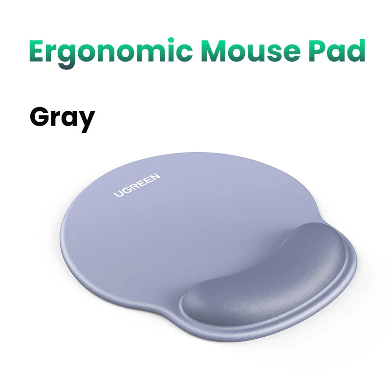 UGREEN Mouse Pad Wrist Support Ergonomic Mousepad Non-Slip Memory Foam for Office Home Computer PC Desk Fabric Mousepad Setup Lord