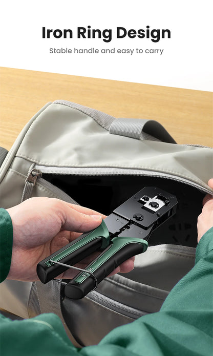 UGREEN RJ45 Crimper Tools RJ45 Crimping Pliers for CAT6/7 Ethernet Lan Cable Network Cutter Stripper Plier Multifuntion Tool Red Magic