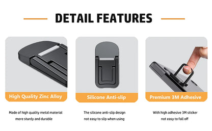 Adjustable Folding Laptop Stand Mini Legs Ultra-thin Portable Support for Macbook Notebook Cooling Holder Feet Invisible Bracket Red Magic