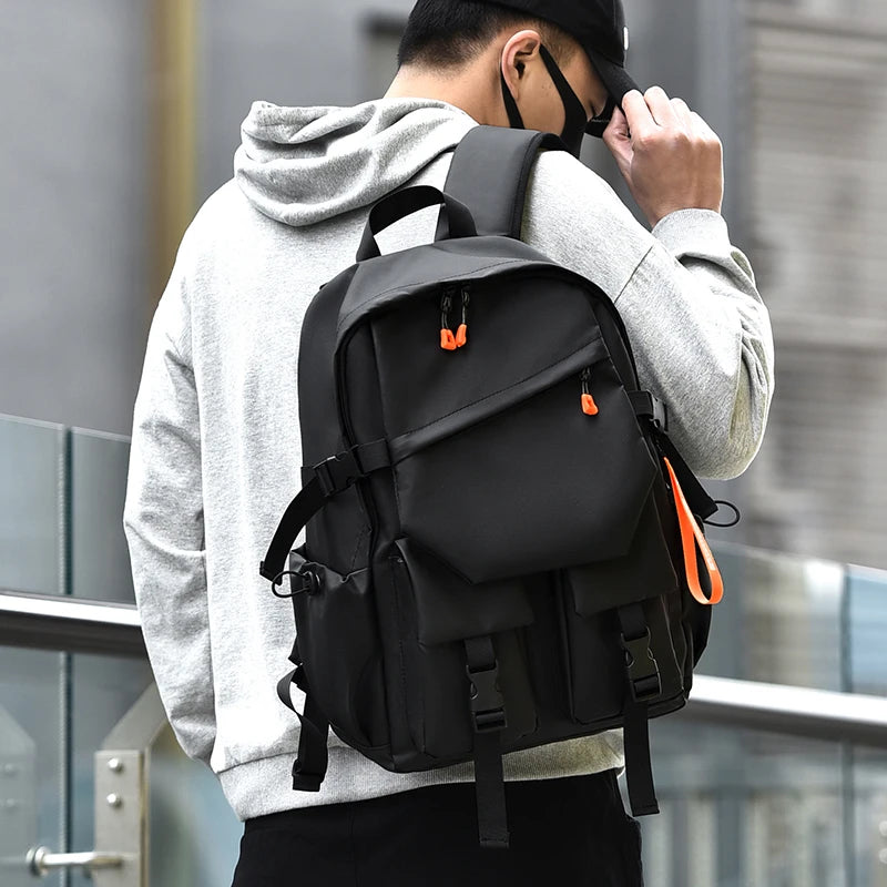 Luxury Men's Backpack High Quality 15.6 Laptop Backpack High-capacity Waterproof Travel Bag Fashion School Backpacks for Men Red Magic